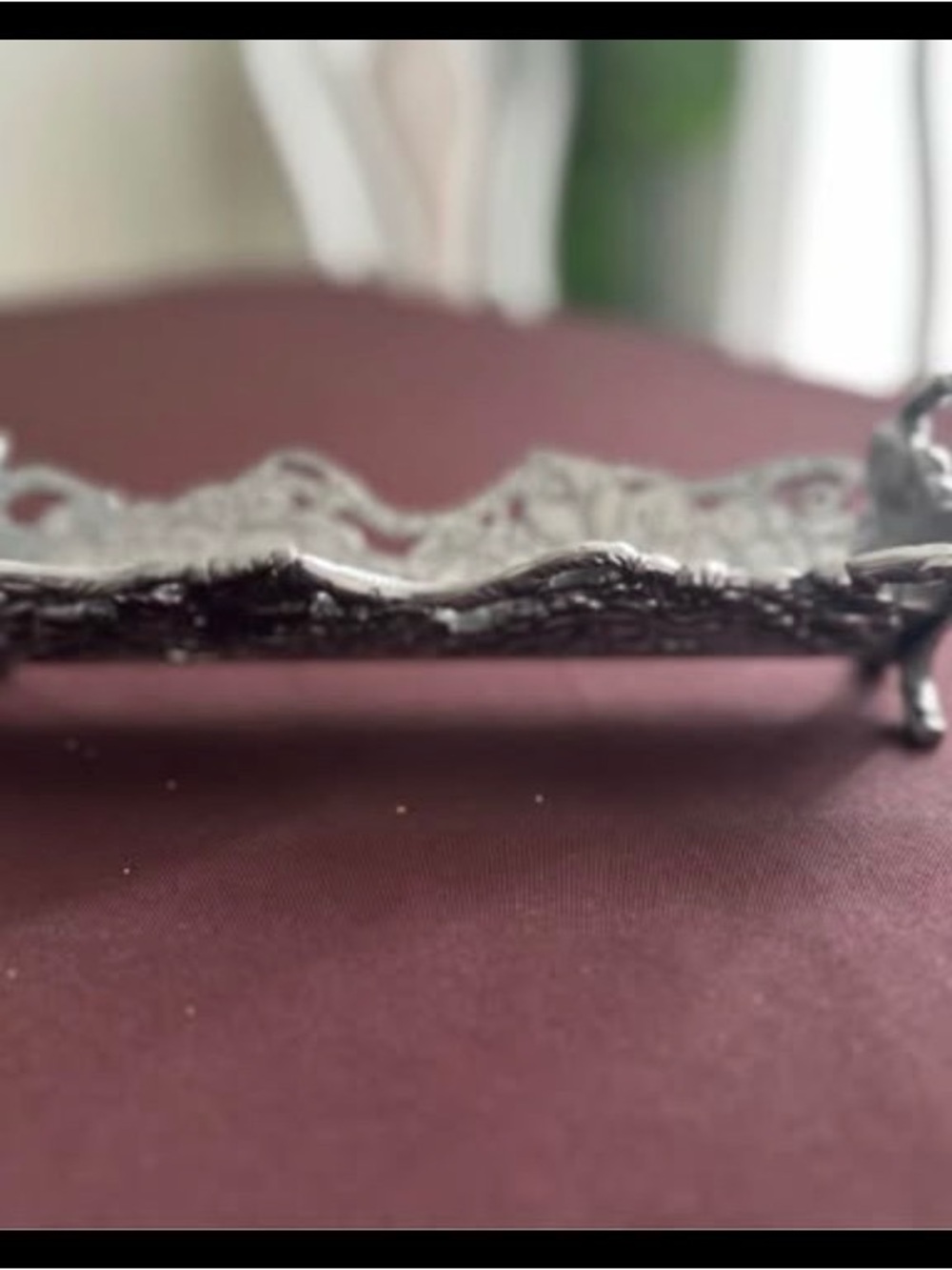 Arthur Court Silver Ornate Cracker Tray